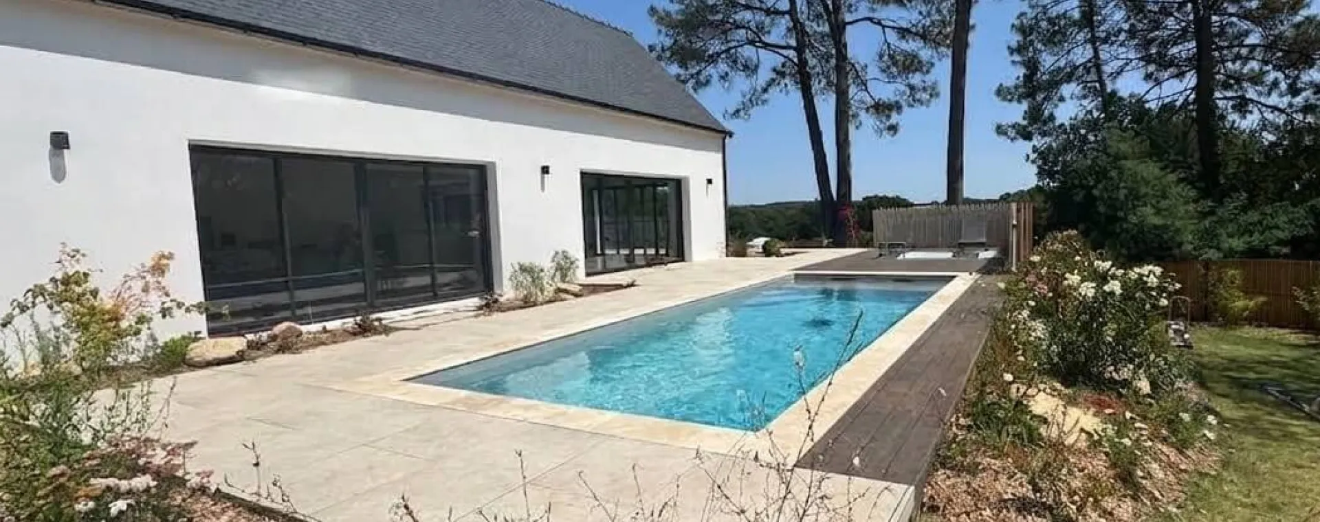 maison de paysagiste avec piscine en plein air