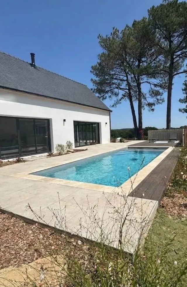 maison de paysagiste avec piscine en plein air