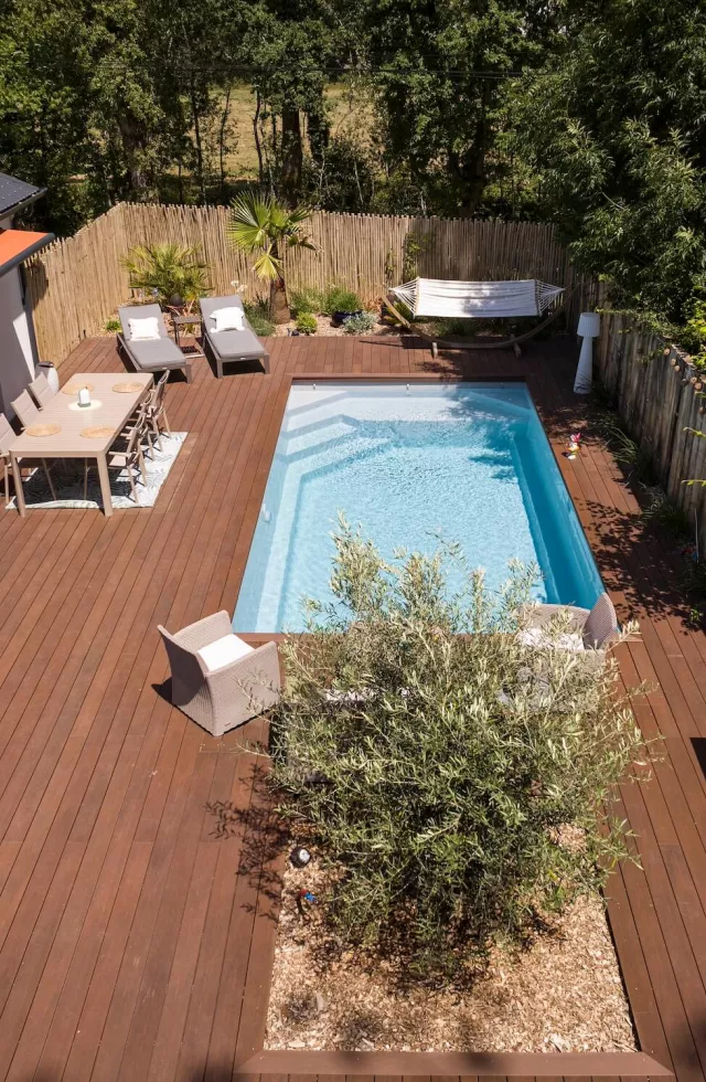 Création d'un jardin avec piscine et terrasse La Trinité sur Mer