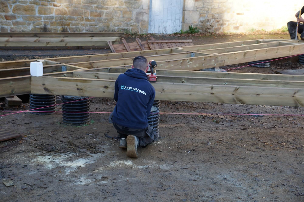 Montage d'une terrasse